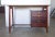 Mid-Century Modern Wooden Writing Desk with Brass Details, 1960s For Sale - Image 3 of 12