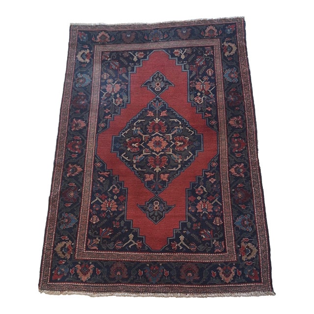 Vintage Anatolian Hand-Knotted Turkish Wool Rug, 6’5” × 4’6” For Sale