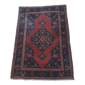 Vintage Anatolian Hand-Knotted Turkish Wool Rug, 6’5” × 4’6”