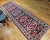 Textile Vintage Persian Bakhtiari Wide Runner, Handwoven Wool, Floral Bouquet Design, Navy & Red, 4x13 For Sale - Image 7 of 17