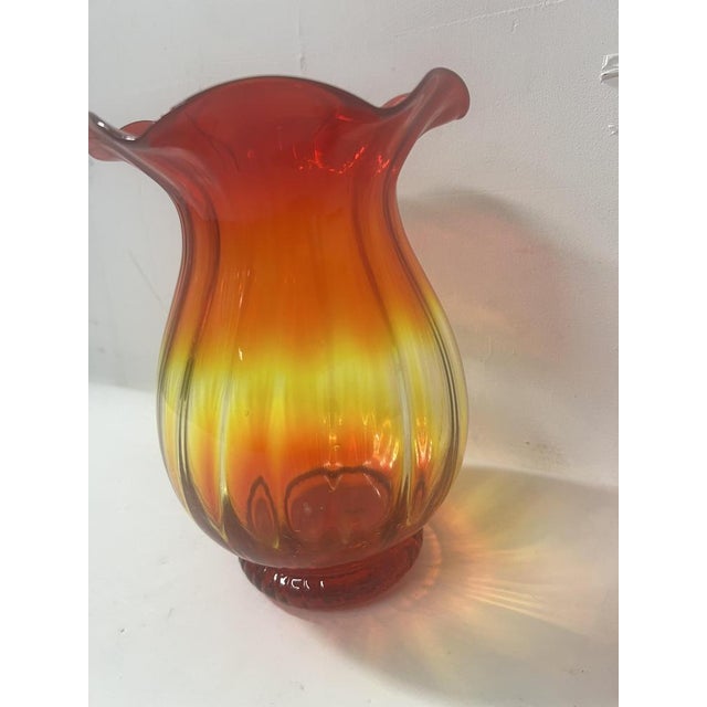 2-Tone Glass Baluster Vase, 20th Century For Sale - Image 4 of 7