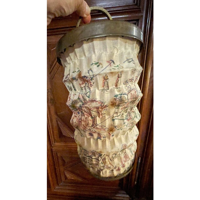 Metal Fabric and Brass Lantern, 1890s For Sale - Image 7 of 12