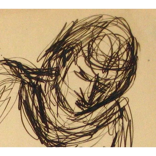 This early to mid 20th century ink on paper drawing is by New York artist Jennings Tofel (1891-1959). Tofel was a friend...