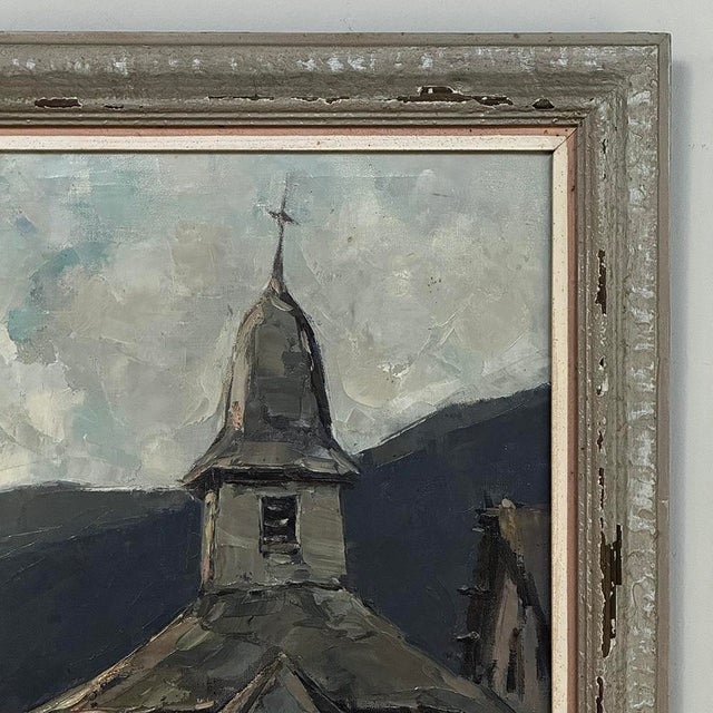 Framed Oil on Canvas by Belgian Landscape Painter Joseph Lemaire (1891–1972) 'Ardennes Village' For Sale - Image 13 of 16