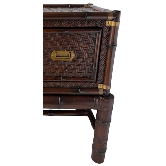 Ralph Lauren Rattan Campaign Style Chest/Nighstand For Sale In Miami - Image 6 of 8