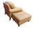 Tan Bring Sophisticated Luxury Into Your Home With the Liz Claiborne Home Leather Chair and Ottoman Set. For Sale - Image 8 of 12