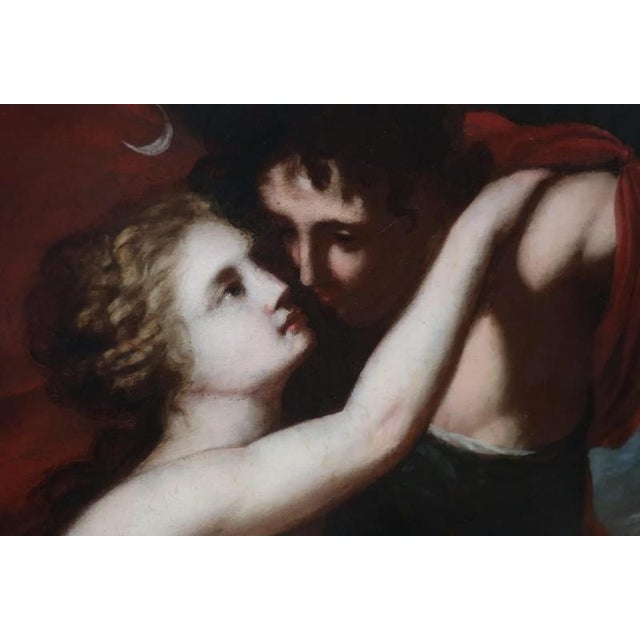 Baroque Italian School Artist, Nude, Orpheus and Eurydice, 17th Century, Oil Painting on Canvas, Framed For Sale - Image 3 of 8