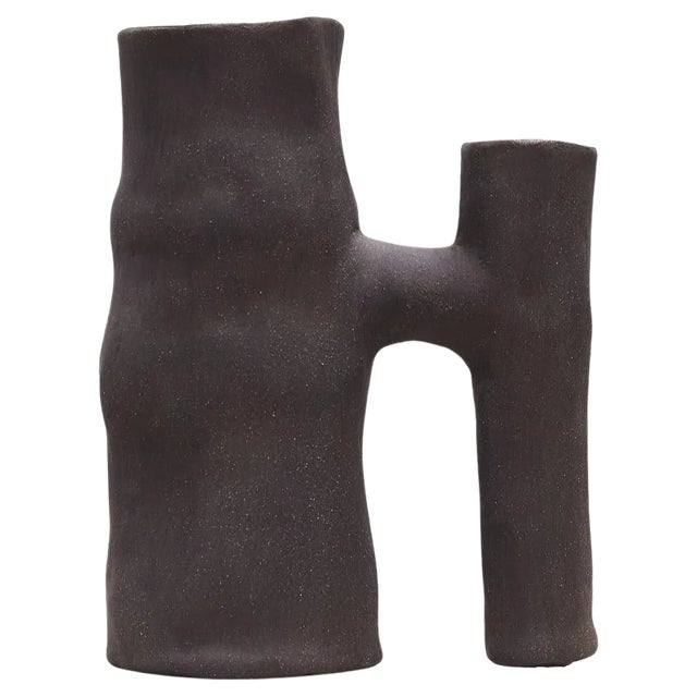Black Pipe Vase by Siup Studio For Sale