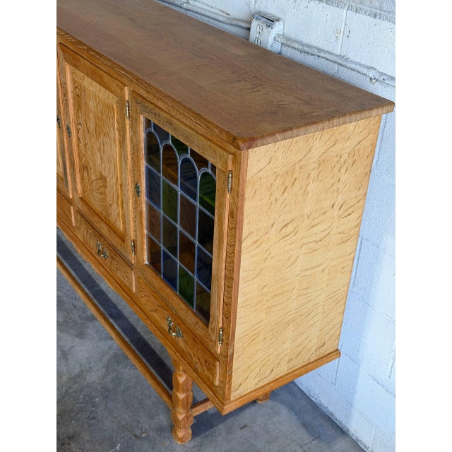 Mid-Century Modern In Style of Henning Kjærnulf Oak Sideboard Сredenza 4 Drawers Denmark Mid-Century Modern 1960s For Sale - Image 3 of 13