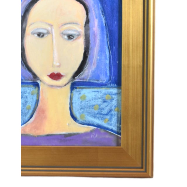 Original one-of-a-kind oil painting of a woman on stretched artist canvas. The talented artist "Ruth Arenz” signed the...