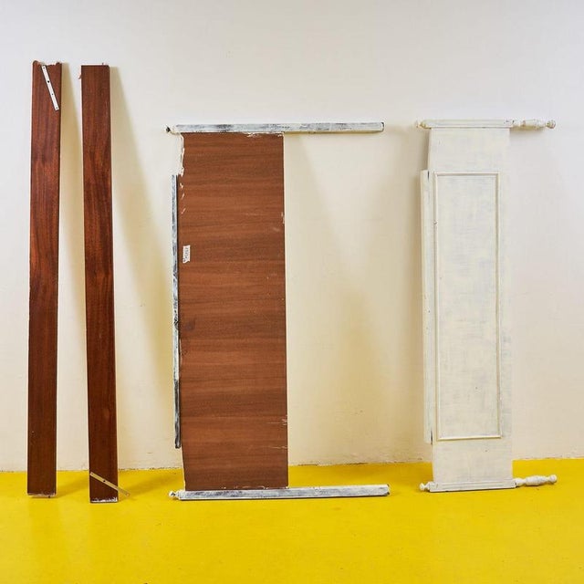 Vintage White Wooden Bed, 1970s For Sale - Image 4 of 5