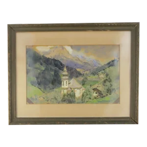 Watercolor of Maria Germ Circa Early 20th Century