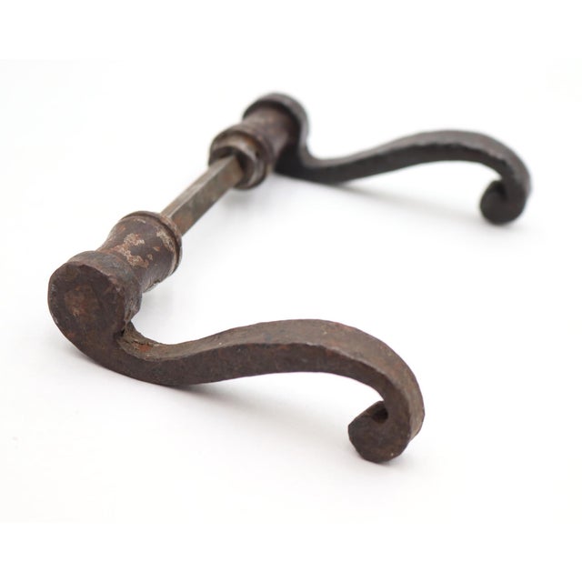 Arts & Crafts Pair of Arts & Crafts Cast Iron Lever Handles For Sale - Image 3 of 6