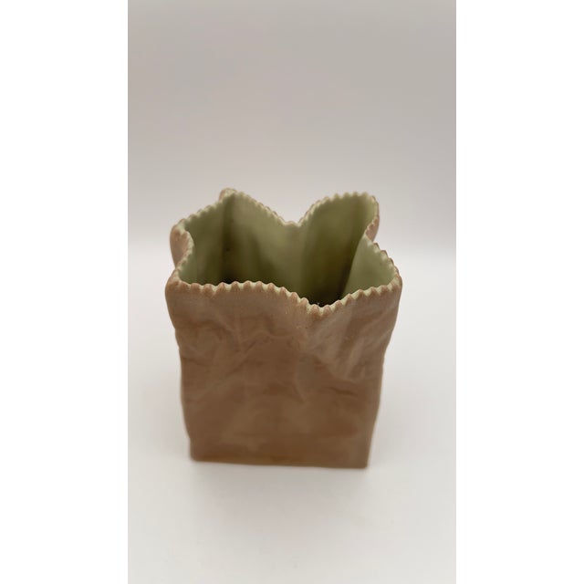 1970s 1970s Tapio Wirkkala "Paper Bag" Porcelain Vase for Rosenthal For Sale - Image 5 of 8