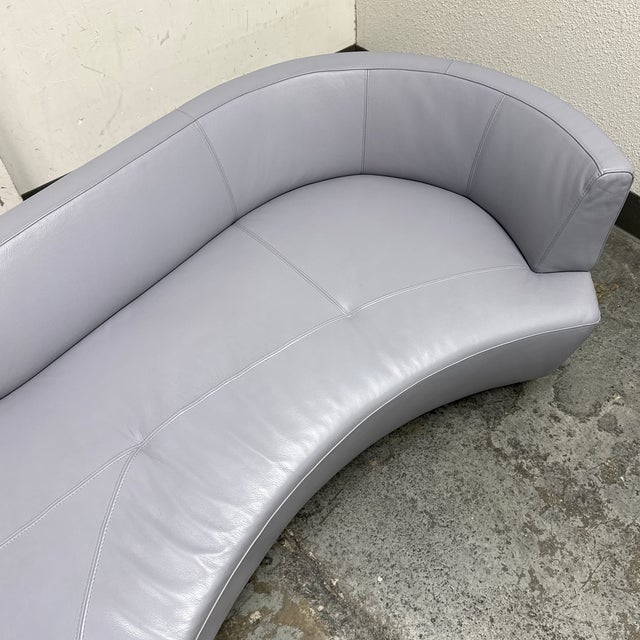 Gray Roche Bobois Gabriele Assmann & Alfred Kleene for Cierre Imbottiti Tangram Leather Sofa For Sale - Image 8 of 12