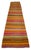 1960s Vintage Runner Rug Turkish Handmade Striped Hallway Decor - 2'6" X 11'6" For Sale - Image 4 of 12