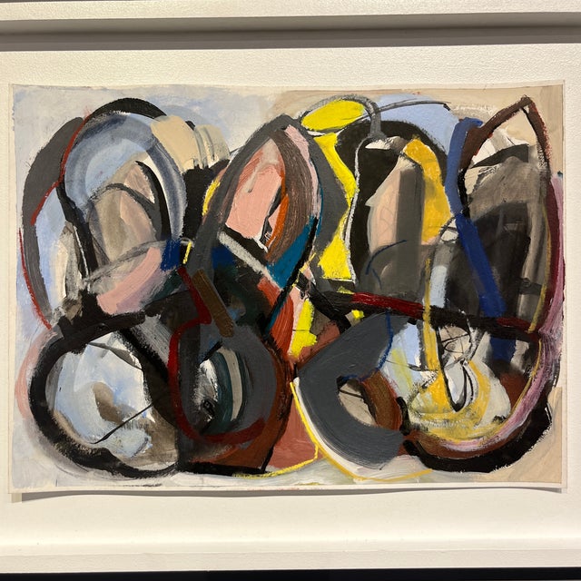 Abstracted oil pastel painting by Chicago artist Melanie Brown.