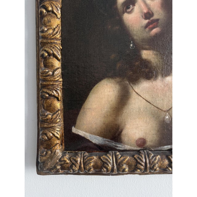 Tuscan School, Depicting Mary Magdalene, Nude, 1600, Oil on Canvas For Sale - Image 10 of 16
