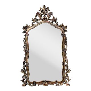 Vintage Ornate Carved Mirror For Sale