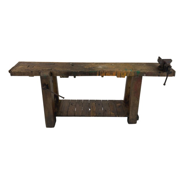 Vintage Carpenters Work Table For Sale
