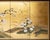 "Chrysanthemums, Rose Mallow and Bush Clover" by Shunsui, Showa Japanese Byobu Screen For Sale - Image 4 of 18