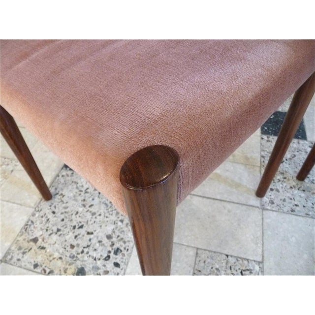 Velvet Dining Chairs from Lübke, Germany, 1960s, Set of 4 For Sale - Image 4 of 18