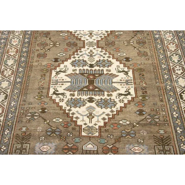 Vintage Mid-Century Turkish Oushak Rug - 3′10″ × 6′2″ For Sale In Dallas - Image 6 of 8