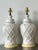 Chinoiserie Vintage Glazed Ceramic Trellis Lamps - A Pair For Sale - Image 3 of 12