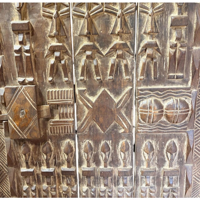 African Vintage Dogon Granary Door With Nommo Ancestors Mali African 47.75" H For Sale - Image 3 of 10