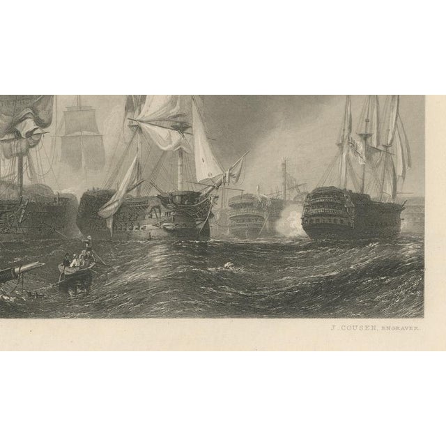Mid 19th Century Clarkson Frederick Stanfield, The Battle of Trafalgar, Admiral Nelson & British Fleet, 1805, Engraving For Sale - Image 5 of 11