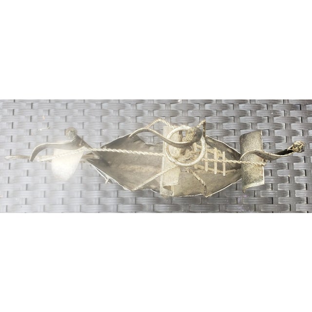 Hand Forged Iron Decorative Sailing Ships - a Pair For Sale In Washington DC - Image 6 of 10