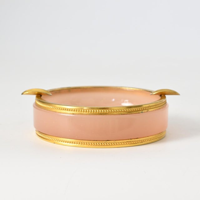 Glass Italian Pink Opaline Glass Ashtray by Vincenzo Nason, 1960s For Sale - Image 7 of 8