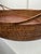 Wood Vintage Monumental Oval Wicker Rattan & Wood Double Handled Tray For Sale - Image 7 of 9