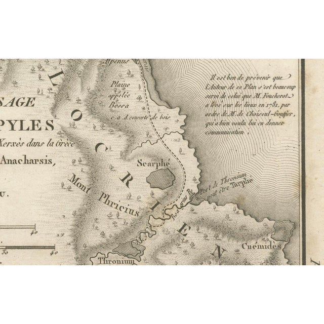 Beige Antique Map of the Pass of Thermopylae from Ambroise Tardieu, 1825 For Sale - Image 8 of 10