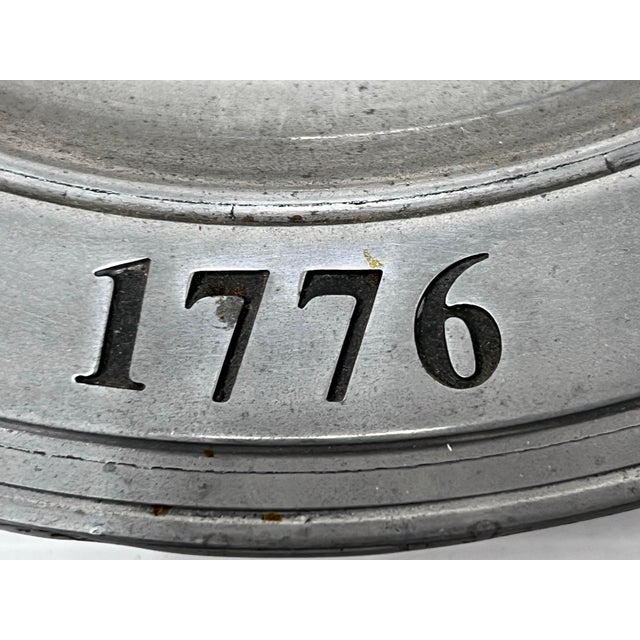200 Year Anniversary the Great American Revolution Pewter Plates, Set of Six For Sale - Image 10 of 12