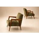 1960s 1960s Brazilian Modern Armchairs in Caviúna & Olive Mohair, Liceu de Artes e Ofícios For Sale - Image 5 of 18