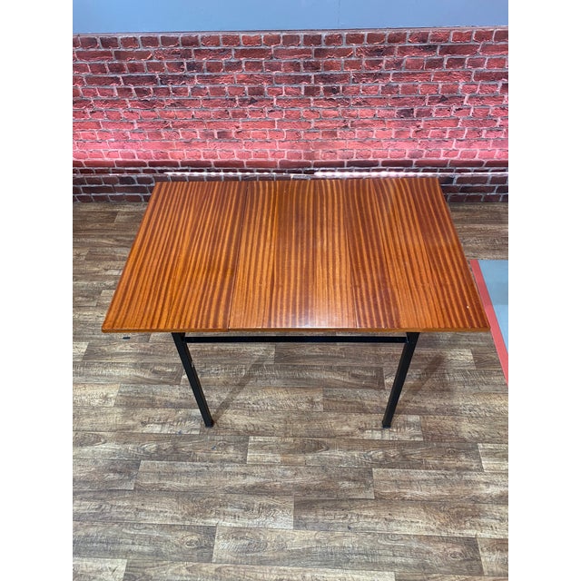 Extendable Dining Table by Marcel Gascoin for Alveole, 1960 For Sale - Image 10 of 11