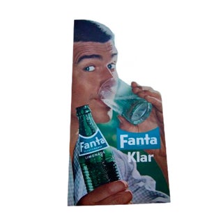 Fanta Klar Cardboard Poster, 1959 For Sale
