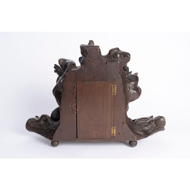 Wood Carved Wooden Mantelclock, 19th Century For Sale - Image 7 of 11
