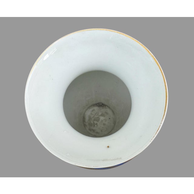 Ceramic Antique Old Paris Porcelain Scenic 13" Vase Decorated With Playful Children For Sale - Image 7 of 8