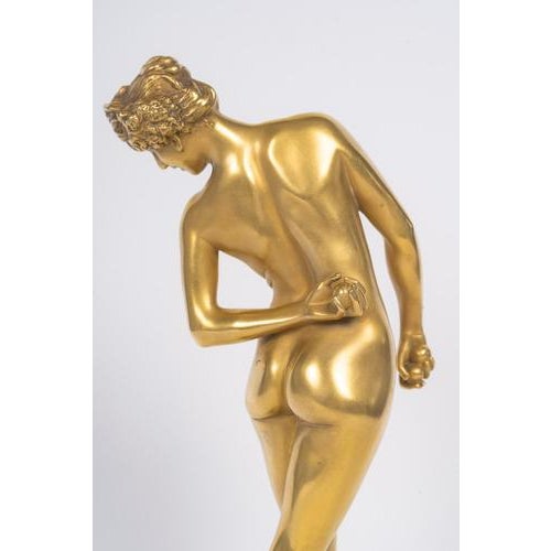 Sculpture of a Dancer, 19th Century, Gilded Bronze For Sale - Image 9 of 13
