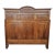 French 1920s Solid Oak Bed Frame Carved Floral Design Full / Queen Adaptable For Sale