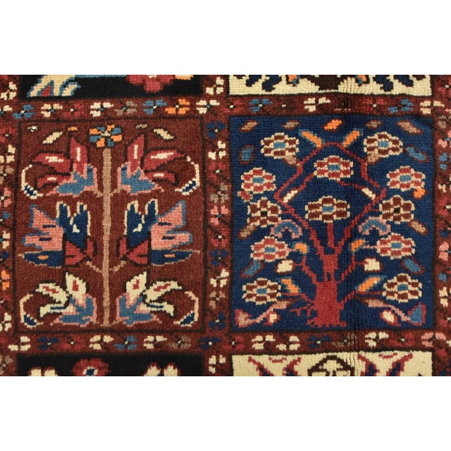 Bakhtiari Rug 5’6” X 9’11” Multicolor Wool Semi-Antique Hand-Knotted Carpet For Sale - Image 11 of 15