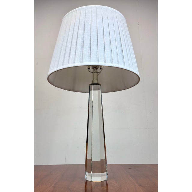 Metal Hudson Valley Lighting Taylor Collection Crystal Prism 1-Light Table Lamp For Sale - Image 7 of 8