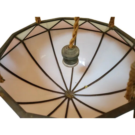 An interesting old hanging light that will be a great addition to yor home or room... Free shipping...