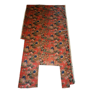 Vintage Chinoiserie Glazed Chintz Fabric Asian Pekin Bailey and Griffin