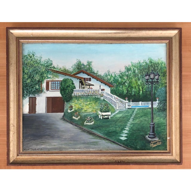 Original frame Work on canvas Golden wooden frame 57.2 x 72.2 x 4.6 cm This piece has an attribution mark, I am sure that...