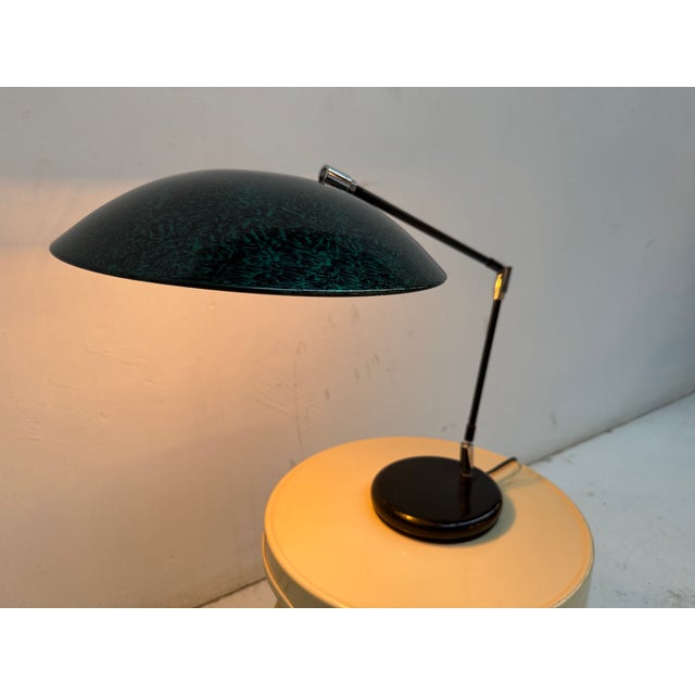 Grey and Green Table Lamp from Queen's Gallery, 1980s For Sale - Image 4 of 7