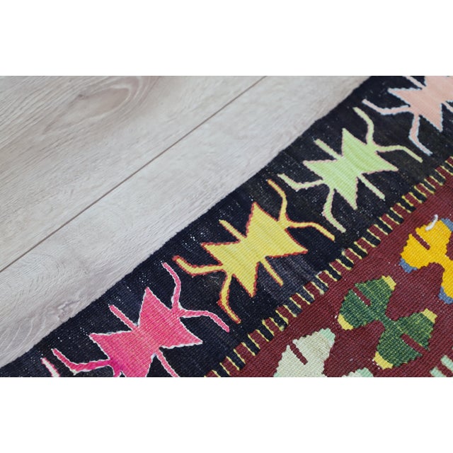 1970s Tribal Style Handmade Oushak Kilim Rug For Sale - Image 4 of 7
