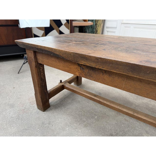 Farmhouse Table in Oak, 1950s For Sale - Image 9 of 12